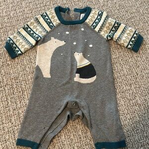 0-3 month baby sweater outfit winter holiday